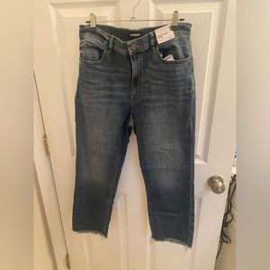 Express Cropped Straight HR Jeans